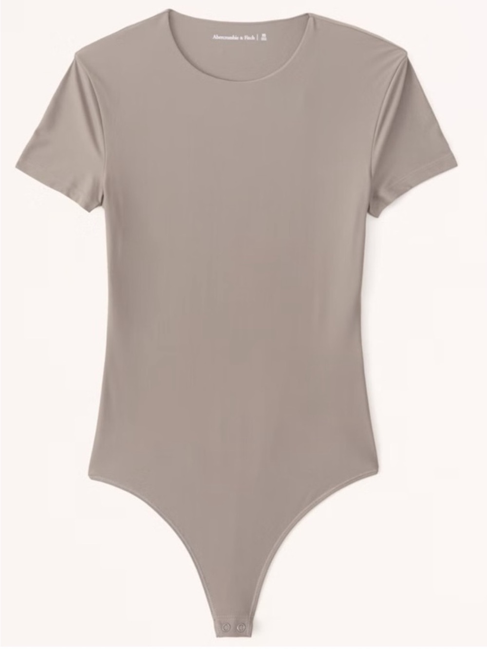 Abercrombie & Fitch Taupe Short Sleeve Bodysuit
